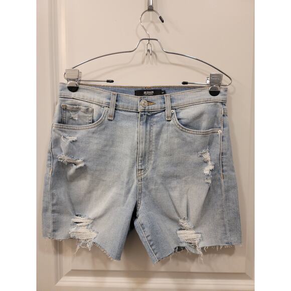 Hudson Devon High Rise Ripped Biker Short - Picture 2 of 8